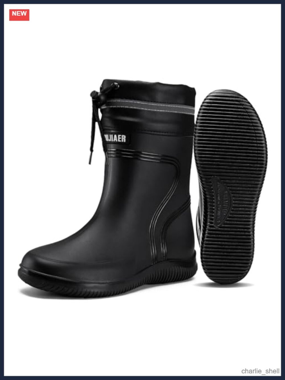 Men's Waterproof Rubber Rain Boots Non-Slip Mud Work Fishing Farm